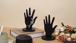 Akrilik Stand Display & Patung Manekin Hand Shape Plastic: Ring Holder Display Cincin Gelang