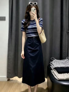 Ge·an·fei | New Striped T-shirt Dress for Short Women