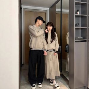 XILANDUO | Casual Couple Autumn Winter Design Loose Long Thick Sweater Set
