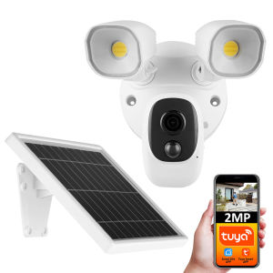 Camera Đèn Pha WiFi Thông Minh Tuya 1080P FHD Chạy Bằng Năng Lượng Mặt Trời Đèn Chiếu Sáng Ngoài Trời Không Dây Với Tính Năng Phát Hiện Chuyển Động PIR Để Giám Sát