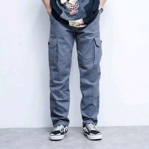 [TERBARU] Celana Cargo Panjang ABU/GREY Pria Paling Kece Slim Fit Casual Twill Formal