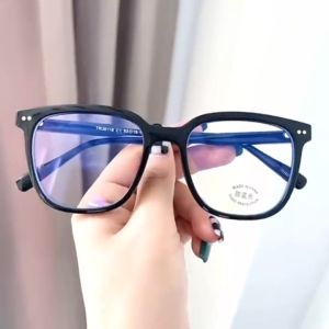 TRENDY Kacamata Anti Radiasi Bentuk Kotak Fashion Korea Bingkai Transparan