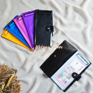 Melzan Store - Dompet Disiplin Keuangan Transparant Penutup Kancing / Dompet Organizer 32 Slot / Dompet Kancing