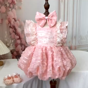 SET BODY VÁY BÍ VOAN HOA NỔI HỒNG CHO BÉ GÁI SƠ SINH 1 2 TUỔI TỪ 3-11KG DÀNH CHO BÉ GÁI