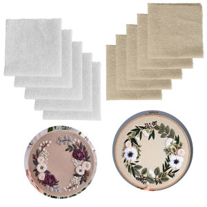 10 pcs of pure color cotton embroidery fabric and needle embroidery fabric 100% cotton suitable for DIY handicrafts and sewing