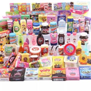 Bàn Ăn Mini Mô Phỏng Đồ Chơi Nhà Giả Vờ Đồ Ăn Nhẹ Bánh Quy Chocolate Nước Giải Khát Đồ Chơi Mô Hình Nhà Bếp Dành Cho Trẻ Em