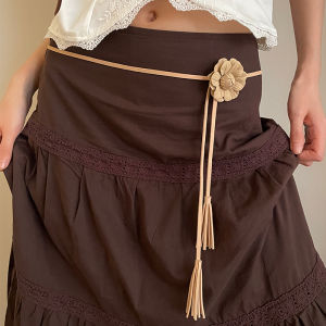 Bohemian Retro Woven Ethnic Waist Cord Accessory Womens Decorative Belt for Skirts High-End Sensation Waist Chain