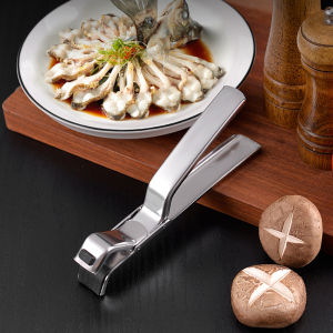 คลิปที่หนีบจานจานสแตนเลสสตีลกันลวกคลิปเตาอบคีมคีบอาหารครัวจานชามชามร้อนอเนกประสงค์กันลื่นที่จับหม้อเครื่องมือไมโครเวฟ