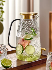 Baroquehouse | Retro Heat-Resistant Large-Capacity Thickened Glass Water Pitcher for Home Use and Cold Tea Brewing