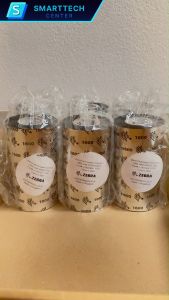 Ribbon Wax Zebra 110x300 (มม. x ม.) หมึกริบบอน หมึกพิมพ์สำหรับเครื่องพิมพ์บาร์โค้ด พิมพ์สติกเกอร์ ของแท้ 100% [แพ็ค 5 ม้วน]