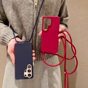 Ốp Điện Thoại Samsung Galaxy A Series Kèm Dây Đeo - Dây Đeo Cổ Candy Crossbody Chất Liệu Silicon Mềm Mại Dành Cho A57 A37 A17 A56 A36 A26 A16 A06 A55 A35 A25 A15