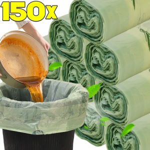 Dizoey 150PCS Drawstring Garbage Bag Household Portable No-Tear Garbage Bags Disposable Trash Bags for Kitchen Student Dormitory Living Room