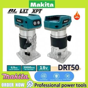 Makita | 2026 Makita DRT50 18V LXT Brushless Cordless Trimmer 6.35mm Collet for Hinge Recess Cabinet Door Pattern Routing Tool