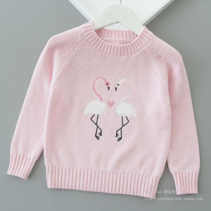 Áo Len Dệt Kim Cotton Nguyên Chất Thời Trang Cho Bé Gái Áo Khoác Ngoài Mùa Thu Áo Sơ Mi Cổ Tròn Dài Tay Cho Bé Gái Từ 1-10 Tuổi