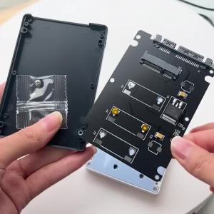mSATA to SATA 3.0 Enclosure mSATA External SSD Case Mini SSD to 2.5" SATA3 22Pin Converter Adapter Card for Windows Linux Mac OS