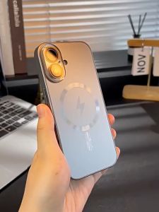 Luxury AG Frosted Magnetic Phone Case for IPhone 16 Pro Max 13 14 15 Pro Max Matte Hard Casing Shockproof Cover