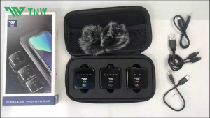 TNW-N9/N8 Wireless Microphone Professional Wireless 2 Mikrofon Lavalier Mic Clip On Untuk HP DSLR Zoom Youtube Vlog Live