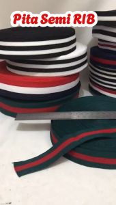 Semi RIB Elastis Lebar 28cm Kaos Kerah Manset Pinggang | RIB tangan kerah pinggang 28mm | Pita RIB strech strit setrit | RIB Manset | RIB Pelipit list | Rib lengan gamis | Pita polyester | pita polister | pita Karet RIB Baju Celana Pakaian 3cm |RIB strip