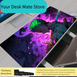 Bandai | Mouse Pad Anime Gaming Accessories Mousepad Large Carpet Gamer PC Computer Keyboard Desk Mat Mausepad One Piece Zoro