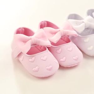 Baby Girl Cotton Shoes Retro Spring Autumn Toddlers Prewalkers White Cotton Baptism Shoes Infant Soft Bottom First Walkers 0-18M