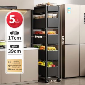 Multipurpose Drawer Vegetable Storage Shelf for Narrow Spaces