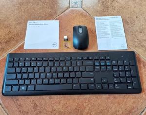 Genuine Goods Dell Km117 Km3322w Wireless Mouse Set Office Neutral Chocolate Keyboard and Mouse