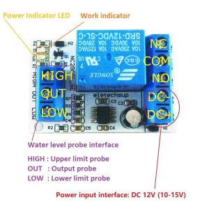 DC 5V 12V Multifunction Automatic Water Level Controller Up Down Tank Automatic Liquid Supply/Drainage Controller
