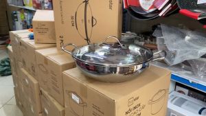 Nồi lẩu 2 quai inox 3 đáy Fivestar đường kính miệng 32cm vung kính - Hàng chính hãng bảo hành 5 năm