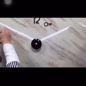 Promo Jam Dinding DIY Giant Wall Clock Quartz Creative Design 40-70cm Model Coffee Bell - DIY-12 - Black