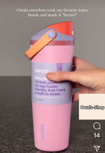 Tumbler Anti Tumpah Owala Sway 30oz | Tutup One-Click Lock Aman Double Wall Insulation 2 Cara Minum