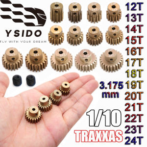 YSIDO 12T 13T 14T 15T 16T 17T 18T 19T 20T 21T 22T 23T 24T Aluminum Metal Gear 3.175mm For 1/10 Traxxas RC Car 3650 3660 Motor