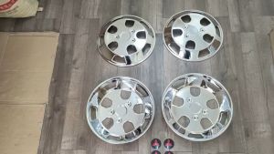 J20S13 CHROME WHEEL COVER SET 6TYRE 16 INCH WITH FUSO LOGO LORRY TRUCK AKSESORI