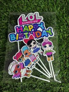Topper cake LOL hiasan kue ulang tahun happy birthday