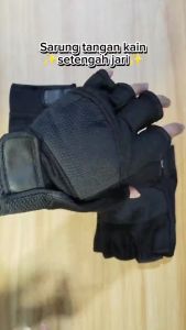 Sarung Tangan Riding Glove Basic/Sarung Tangan Motor Dengan Desain Jari Terbuka/Glove Premium