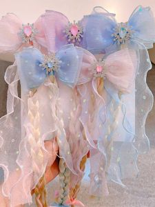 หรูหราเจ้าหญิง Hairpin ริบบิ้นผีเสื้ออุปกรณ์เสริมผมสําหรับเด็กถักวิกผมปลอม Braid < Ne1> อุปกรณ์เสริมสําหรับเด็ก