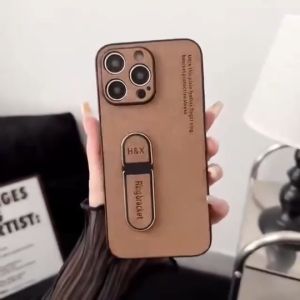 Promo Standing Case Terbaru Poco X6 5G, Vivo Y100 5G & Infinix Smart 8 Plus Plain Leather Ring Holder