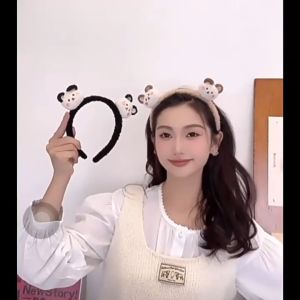 Băng đô cài tóc gấu trúc sang trọng dễ thương dành cho nữ