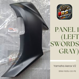Yamaha Genuine Panel 1&2 Left and Right (Swords Gray) Aerox V2 BRW-F835U-00-P6/BRW-F835V-00-P6