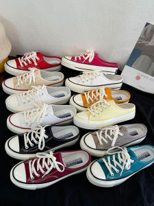 Giày Đế Bằng Vải Canvas Cổ Điển Thoáng Khí Cho Nam Và Nữ Thường Ngày Thời Trang Giày Thể Thao Đế Bằng Phong Cách Đại Học Cổ Điển