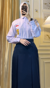 ROK SEKOLAH MODEL SPAN BELAH DUA PANJANG SMP/MTS BY KHARISMA