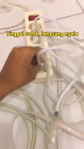 PAKET LAMPU LED STRIP SELANG SMD 5050 1M-5M SIAP PAKAI  TINGGAL COLOK