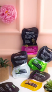 MIRANDA Hair Mask With Moroccan Argan Oil 30gr | Masker Rambut Sachet