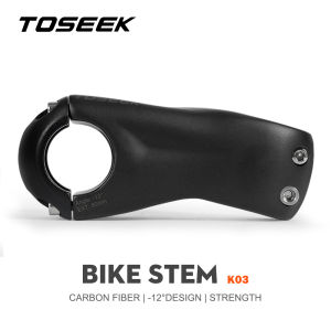 TOSEEK K03 Carbon Stem 12Degree Mountain Bike Stem 31.8mm Bicycle Handlebar Stems 70/80/90/100/110/120mm Black Matt Bicycle Part