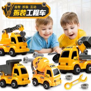 ชุดของเล่นเด็ก ชุดรถเด็กเล่น รถของเล่น มี4แบบ ถอดประกอบได้DIYแยกชิ้นส่วนได้ สีเขียว ของเล่นบทบาทสมมติ สินค้าพร้อมส่ง