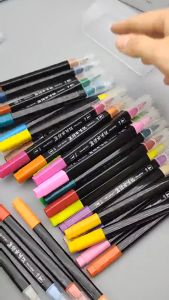 12/18/24/36 pcs Dual Head Coloring Brush Pen Marker Watercolor Colors Painting Drawing Art Supplies