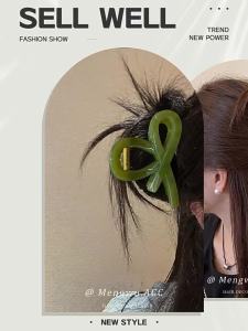 MENGWU | Vintage Bow Claw Clip for Thin Hair Mid Size