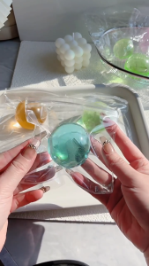 Unraion Squishy Bóng Trong Suốt Maltose dầu dừa điền Đàn hồi Chậm Đồ chơi giảm căng thẳng
