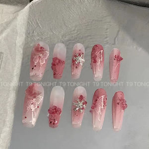 Phong Cách Kiến Trúc Gothic Bướm Đeo Móng Tay Nghệ Thuật Giả Móng Tay Có Thể Tháo Rời Miếng Dán Móng Tay Hoa Hồng Theme美甲 Dụng Cụ Cho Bất Kỳ Loại Da