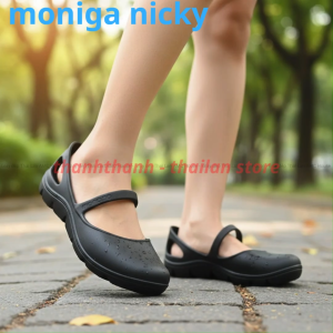 Giày Nữ Thái Lan Moniga Nicky Chính Hãng – Giày EVA Đúc Nguyên Khối Siêu Nhẹ Chống Nước Chống Trơn Đi Học Đi Làm