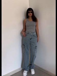 Multi-Pocket Casual Style & High Waist Wide Leg Pants: Women's Fashion Essentials
